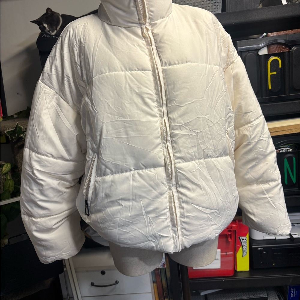 Women's White Puffer Jacket